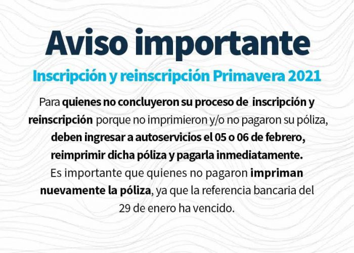 ALUMNOS QUE NO IMPRIMIERON Y/O PAGARON SU PÓLIZA