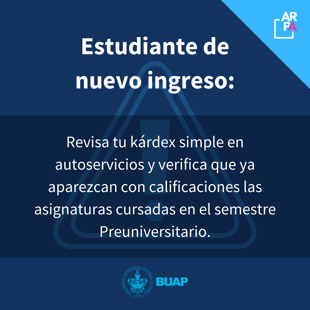 AVISO: Estudiantes de Nuevo Ingreso