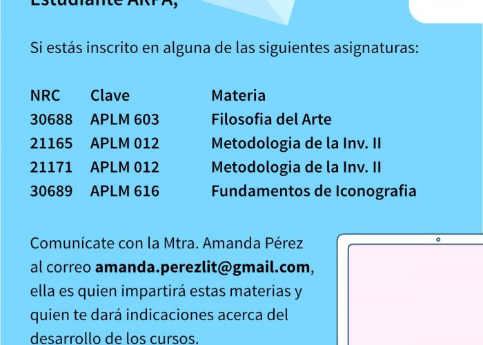 AVISO: Inscripción de Materias ARPA