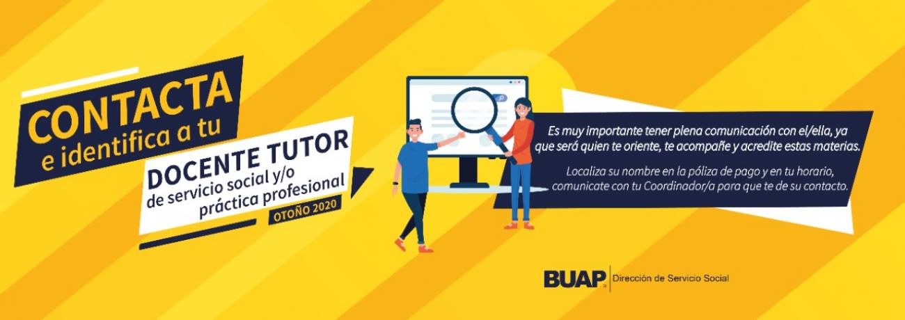 Ubica a tu docente tutor de SS y/o PP