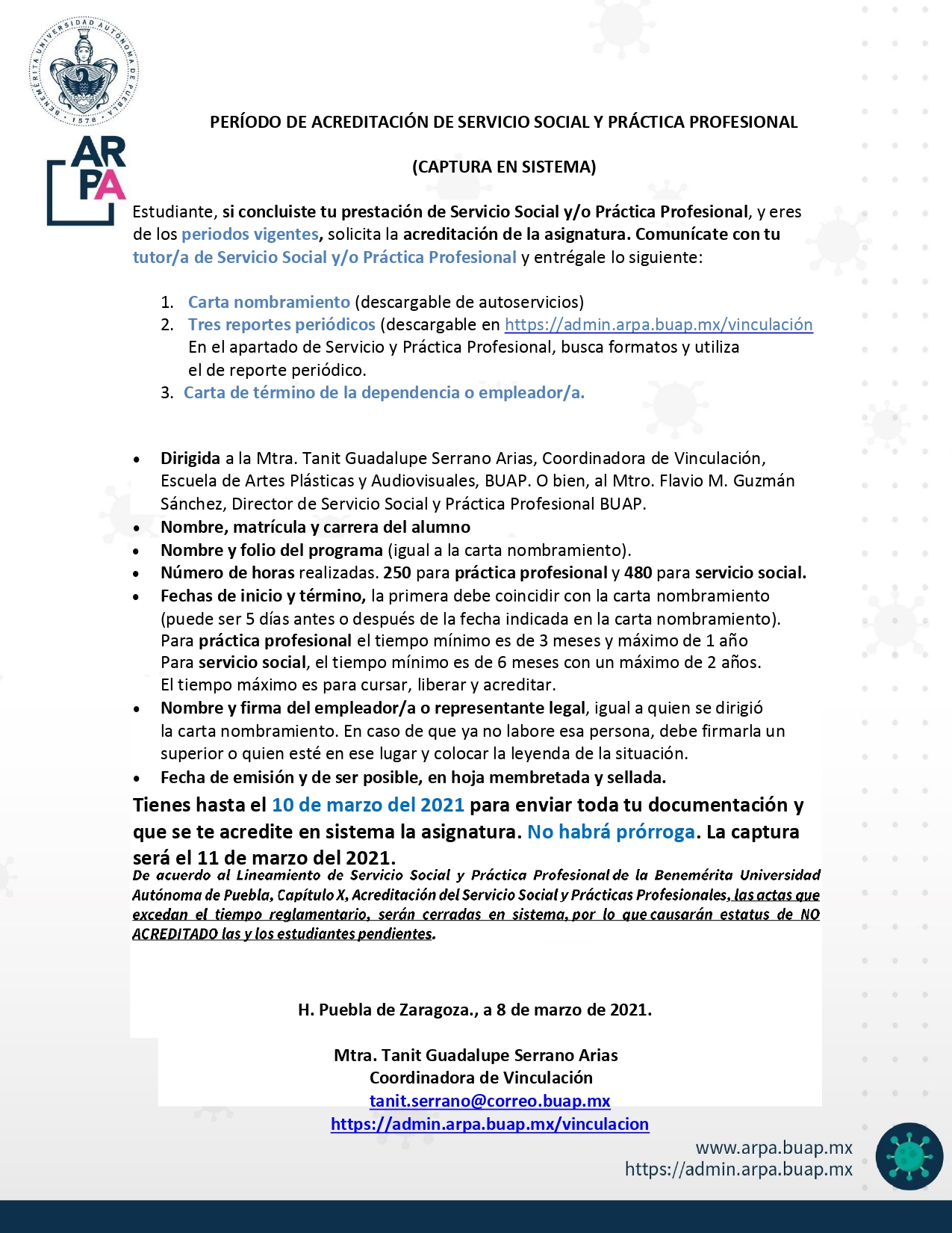 CAPTURA PARA ACREDITACIÓN EN SISTEMA DE SS/PP, 11 DE MARZO 21