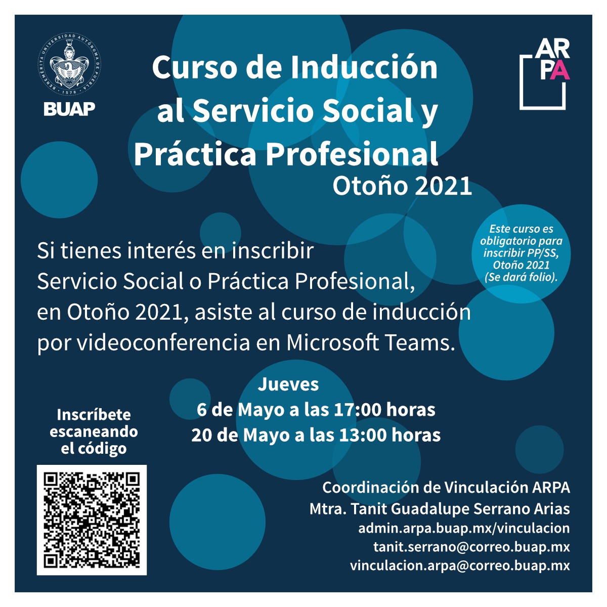 Cursos de inducción al SS y PP, Otoño 21